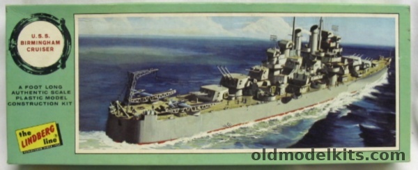 Lindberg 1/1080 USS Birmingham Light Cruiser, 792-100 plastic model kit